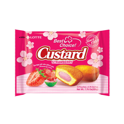 LOTTE CUSTARD STAWBERRY 220g   220g