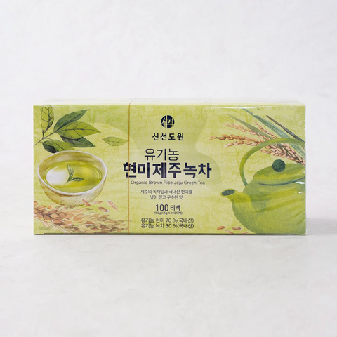 ORG BROWN RICE JEJU GREEN TEA   100CT