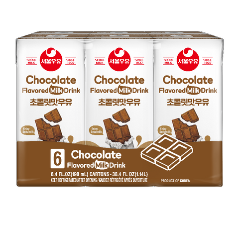 [Pickup-Only] SEOUL MILK CHOCOLATE MILK   190ml * 6