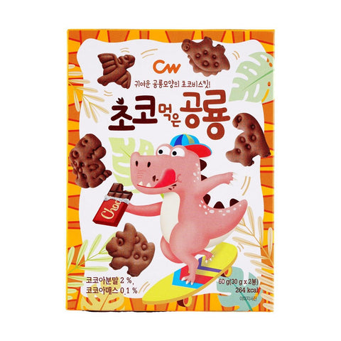 CW CHOCO DINASOUR BISCUIT 60g