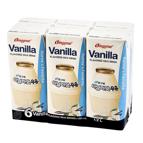 BINGGRAE VANILLA MILK DRINK   200ML * 6