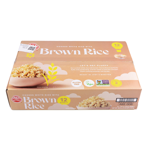 OTG Cooked brown rice box 12pk 7.41 oz*12
