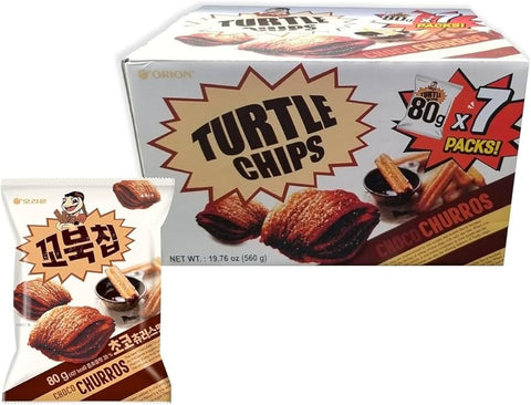 TURTLR CHIPS CHOCO CHURROS BOX 80G*7