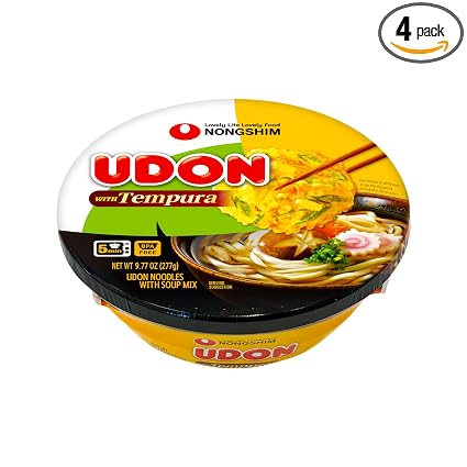 NONGSHIM Udon Bowl With Tempura 4p Box  9.77oz(277g)*4