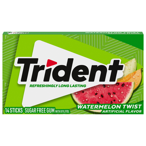 WATERMELON FLAVOR GUM TRIDENT 14 STICKS