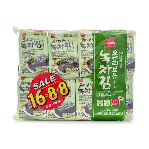 WANG  GREEN TEA SEASONED SEAWE   4g16