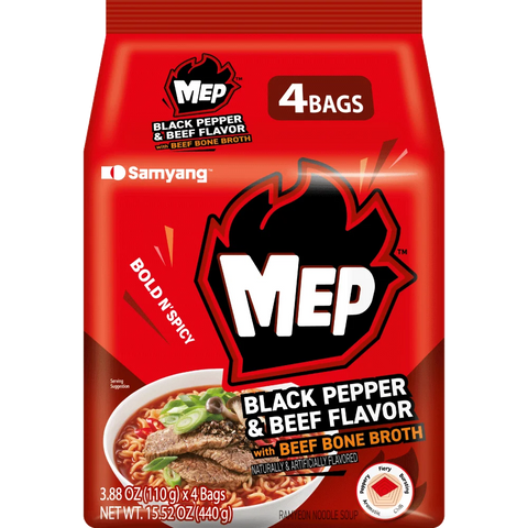 BLACK PEPPER/BEEF RAMEN MULTI   4PK
