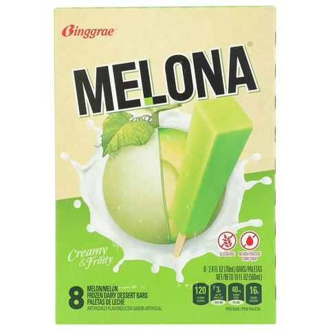 [Pickup-Only] BINGRRAE MELONA MELON ICE BAR   8BARS