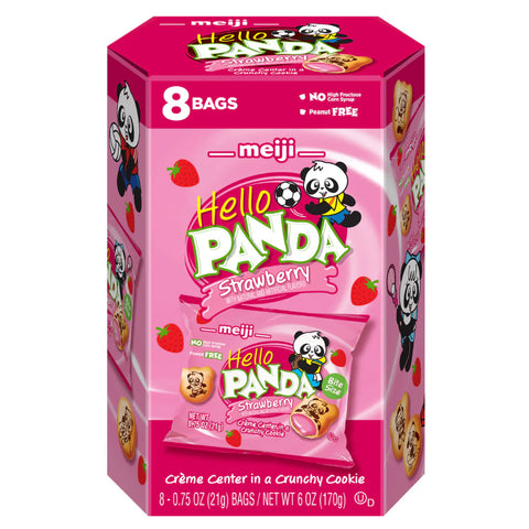 MEIJI HELLO PANDA STRAWBERRY   8oz