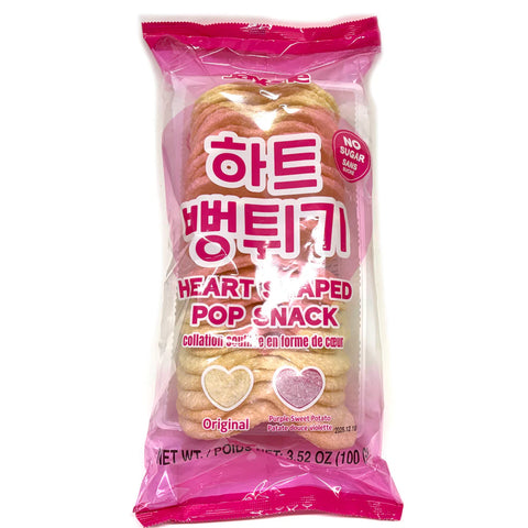 HEART SHAPED POP SNACKS   100G