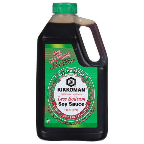 KIKKOMAN LESS SODIUM SOY SC PL 40oz