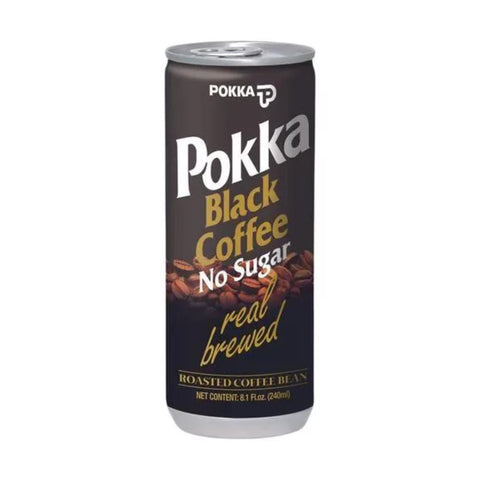 POKKA BLACK COFFEE NO SUGAR 240ML