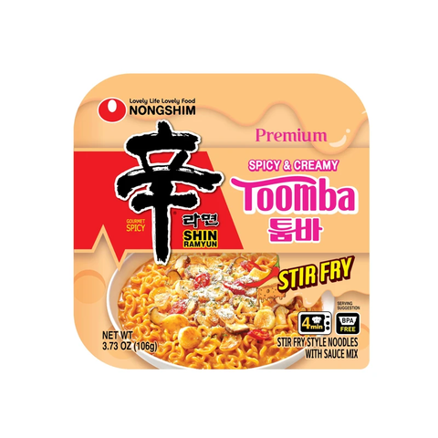 NONGSHIM Shin Ramyun Toomba Stir Fry Style, Square Bowl  3.73oz(106g)
