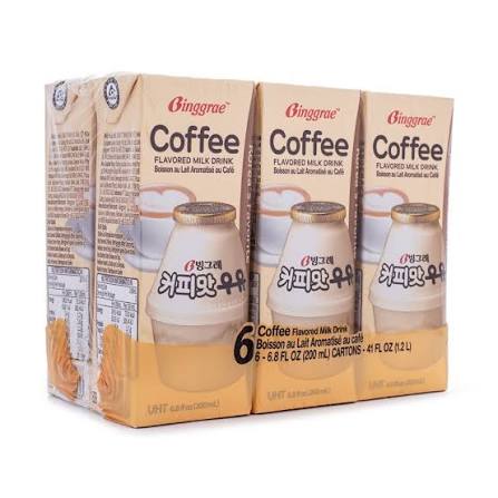 BINGGRAE COFFEE MILK DRINK   200ML * 6