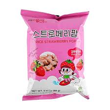 Riceyo Rice strawberry pop corn snack 88g