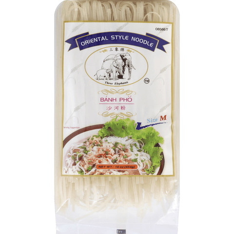 RICE STICKS(M) THREE ELEPHAN   16OZ