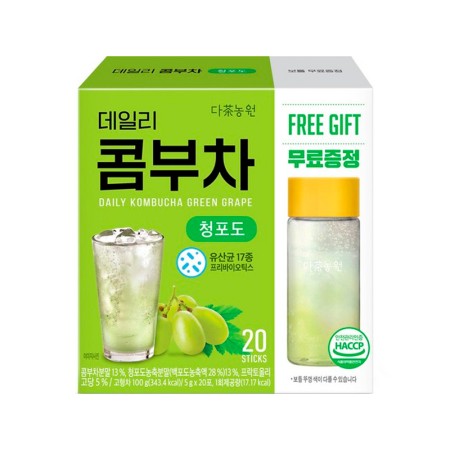 Daily Kombucha Green Grape   5*20T